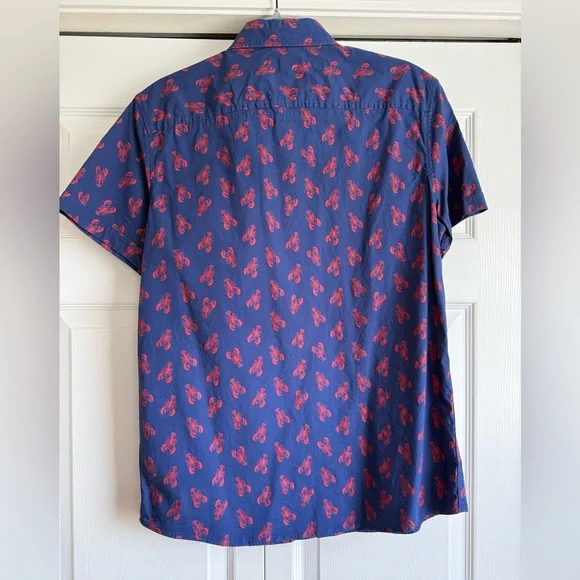 Apt. 9 Men's Navy and Red Lobster Print Shirt - Picture 2 of 5